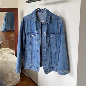 Topshop moto oversized denim jacket